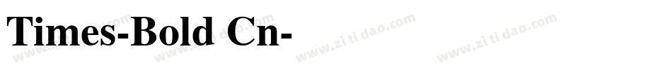 Times-Bold Cn字体转换